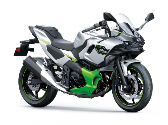 Мотоцикл KAWASAKI Ninja 7 Hybrid (Metallic Bright Silver / Metallic Matte Lime Green / Ebony) 2025